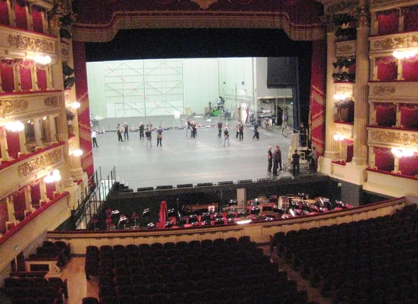 Tiyatro Milano'da la scala. Sahne ve iç.