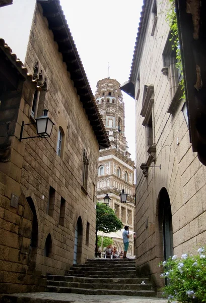 Ισπανικό χωριό (poble espanyol) - ένα αρχιτεκτονικό υπαίθριο μουσείο, Βαρκελώνη (Ισπανία) — Φωτογραφία Αρχείου