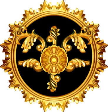 Altın Çerçeve süslü Tekstil Barok süsleme vintage nakışı çiçek süslü