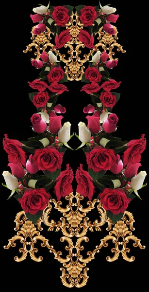Барокко Цветок Печати — стоковое фото