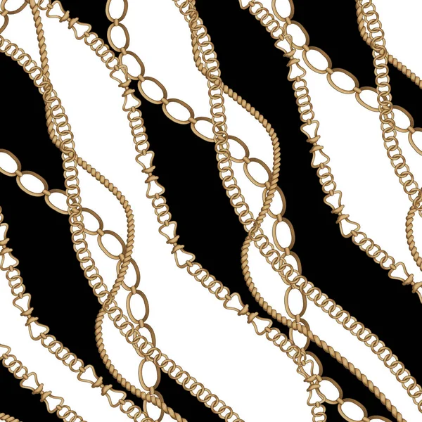 Altın barok ve zincir tasarımlı süs elementleri