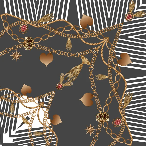 Chain Jewelry Tassel Pattern — Stock Photo, Image