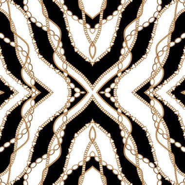 Altın barok ve zincir tasarımlı süs elementleri