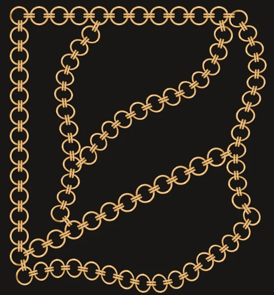 Altın Barok Zincir Tasarımlı Süs Elementleri — Stok fotoğraf