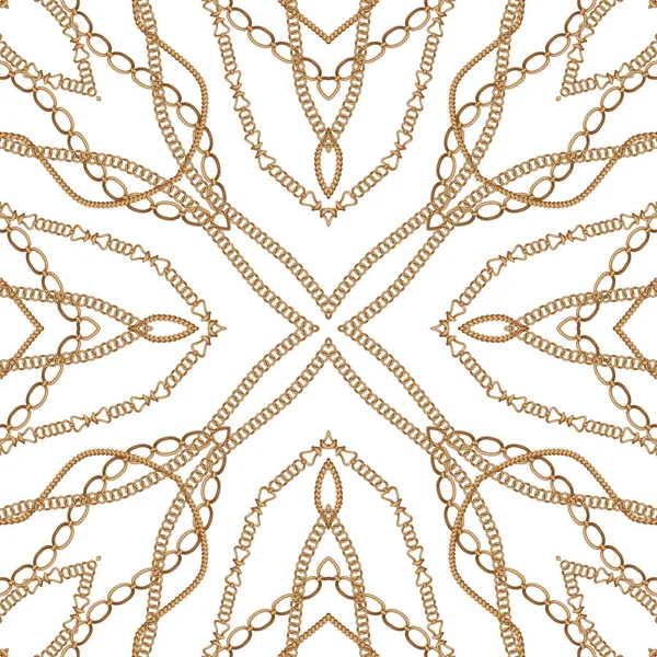 Altın barok ve zincir tasarımlı süs elementleri