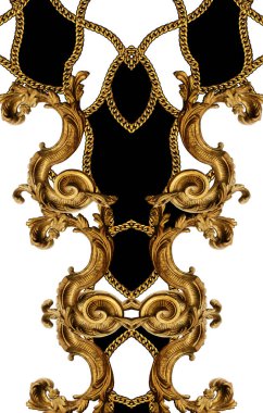 Altın barok ve süs elementleri