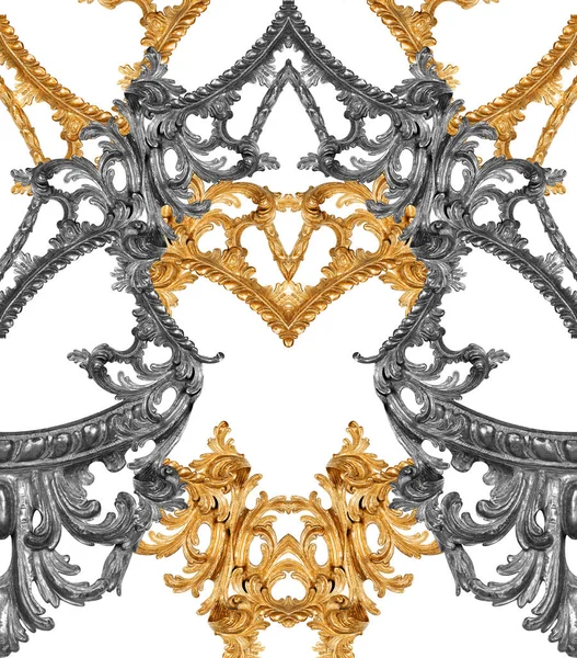 Golden Baroque Ornament Elements — Stock Photo, Image