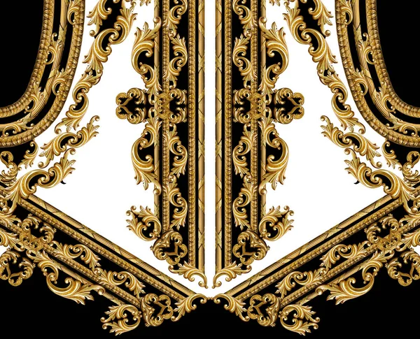 Golden Baroque Ornament Elements — Stock Photo, Image