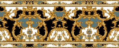 Altın barok ve süs elementleri