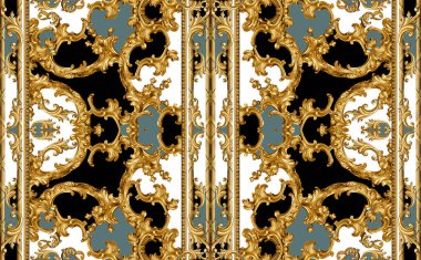 Altın barok ve süs elementleri
