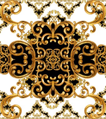 Altın barok ve süs elementleri