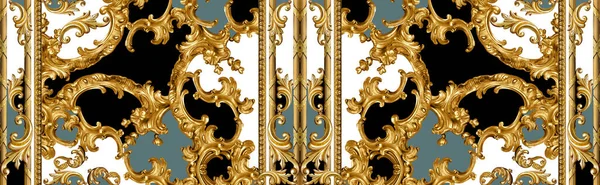 Golden Baroque Ornament Elements — Stock Photo, Image