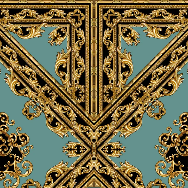 Golden Baroque Ornament Elements — Stock Photo, Image