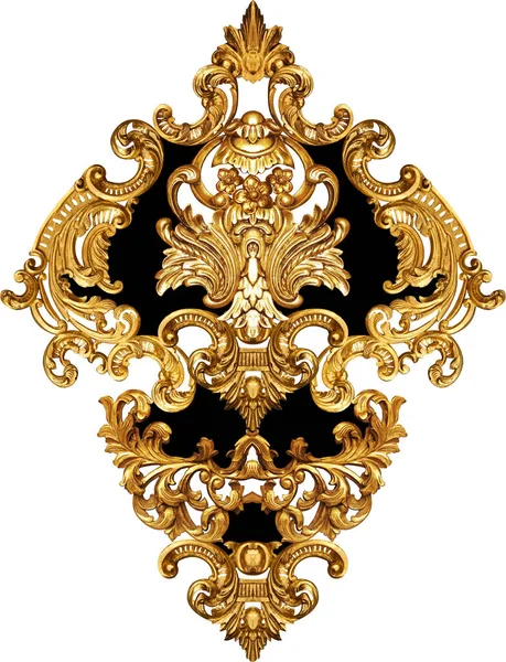 Элементы Золотого Барокко Орнамента — стоковое фото
