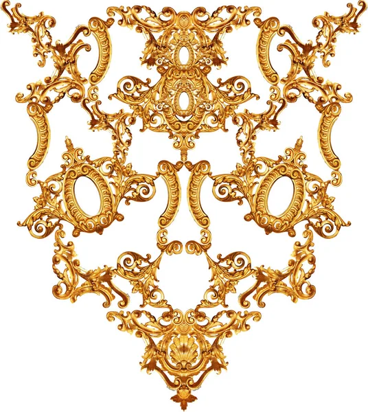 Golden Baroque Ornament Elements — Stock Photo, Image