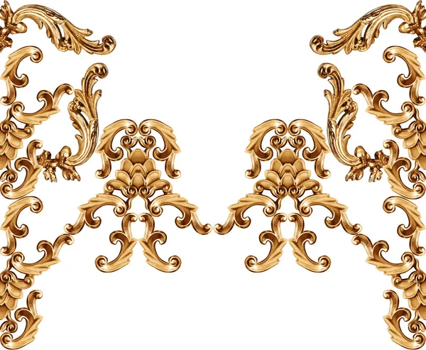 Elementi Barocchi Dorati Ornamento — Foto Stock