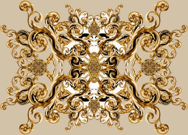 Altın barok ve leopar sırtı