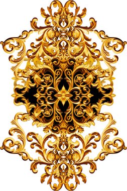 Altın barok ve süs elementleri