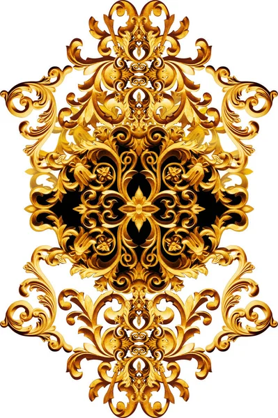 Elementi Barocchi Dorati Ornamento — Foto Stock