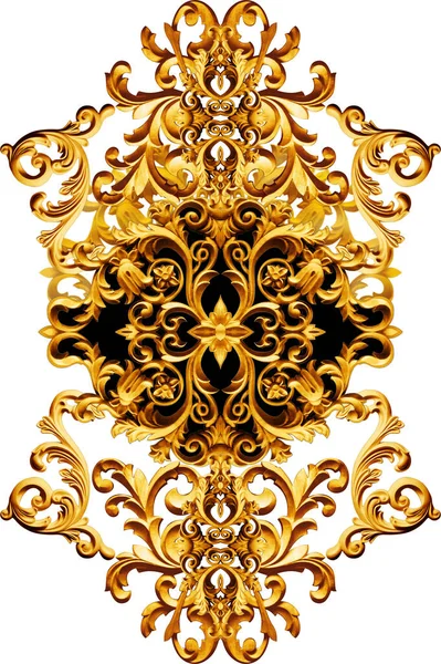 Elementos Barrocos Dourados Ornamentos Fotografias De Stock Royalty-Free