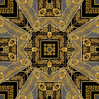 Altın barok ve süs elementleri