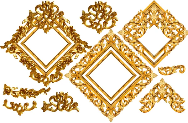 Barroco Dourado Elemento Ornamento — Fotografia de Stock