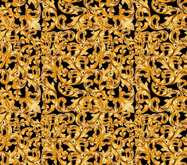 Золотий Елемент Бароко Орнаменту — стокове фото