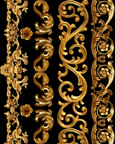 Golden Baroque Ornament Elements — Stock Photo, Image