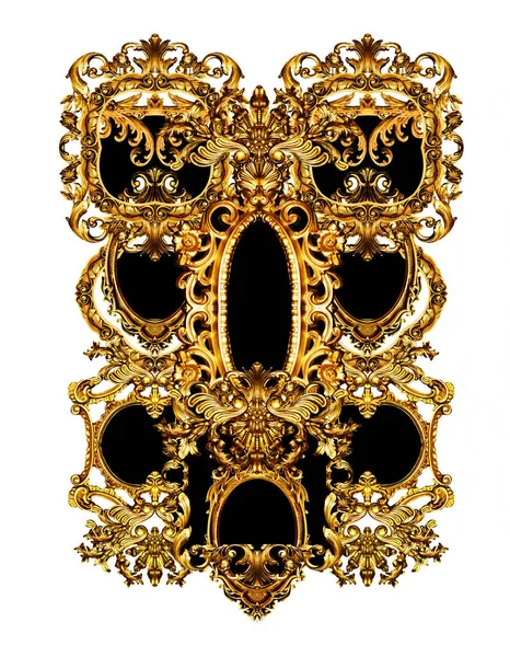 Golden Baroque Ornament Elements — Stock Photo, Image