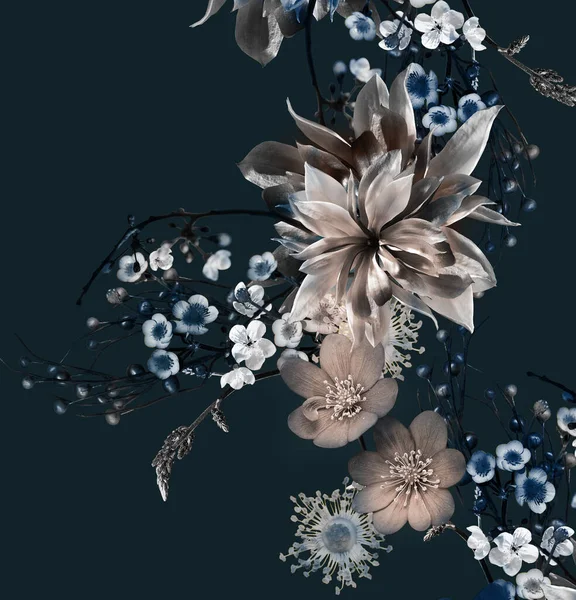 Yazdırma için renkli çiçek deseni