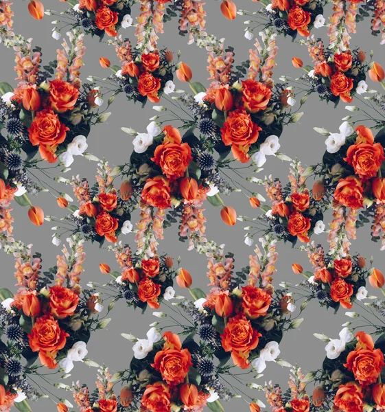 Parmak izi için suluboya çiçek deseni