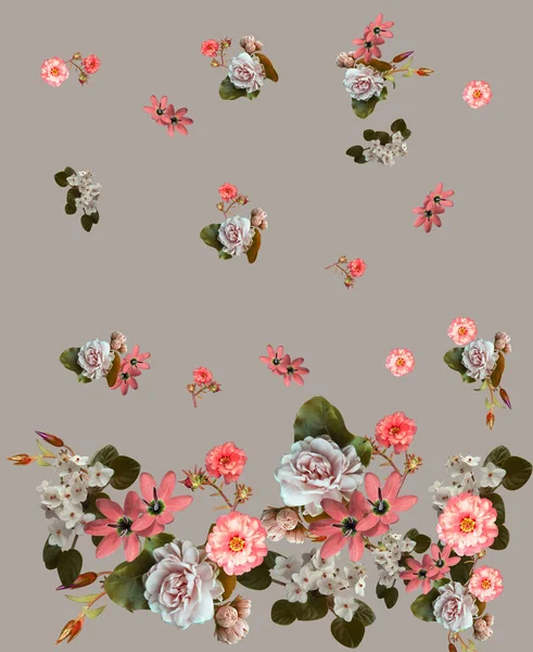 Hermosas Flores Rosas Lindas Para Imprimir —  Fotos de Stock