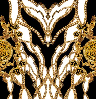 Altın barok ve süsler altın zincirler