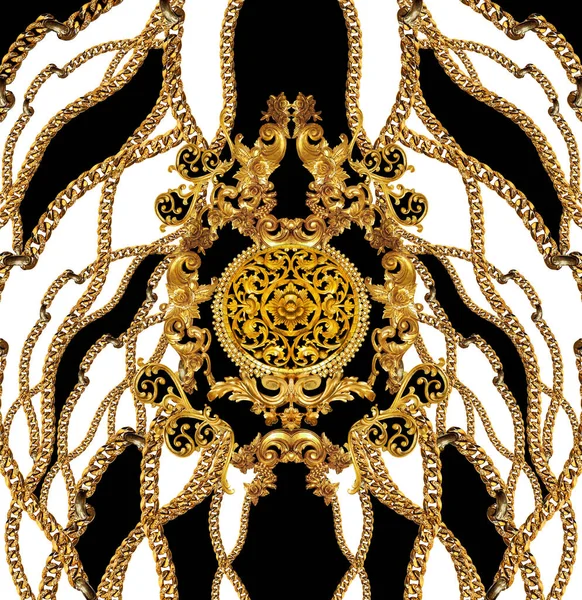 Altın barok ve süs elementleri