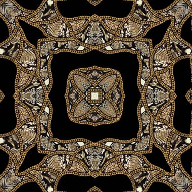 Zincir desenli yılan derisi, modaya uygun iz.