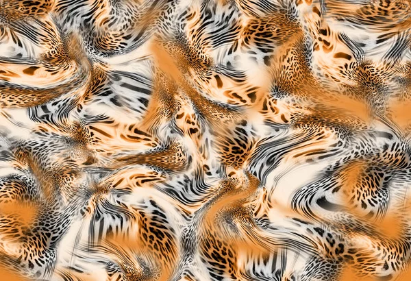 Leopárd Bőr Minta Textúra Divatos Nyomtatás — Stock Fotó
