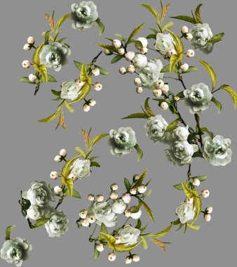 Parmak izi için güzel çiçek deseni