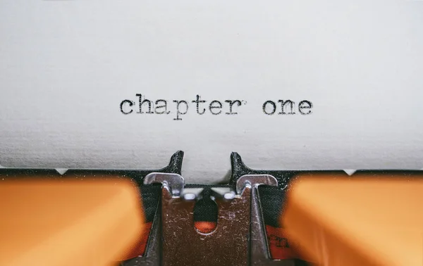 Old Typewriter with following text on paper - 2022 Chapter one. new years concept