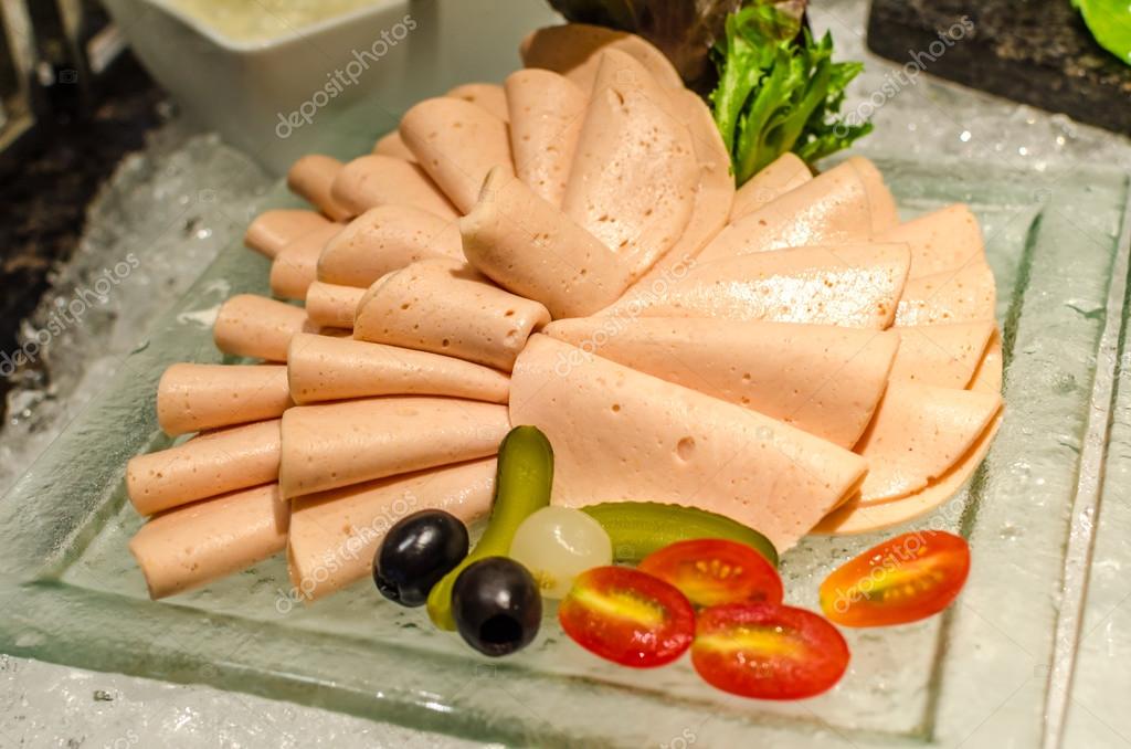 Bologna sausage (baloney) or Lyoner sausage Stock Photo by ©finallast 45037979