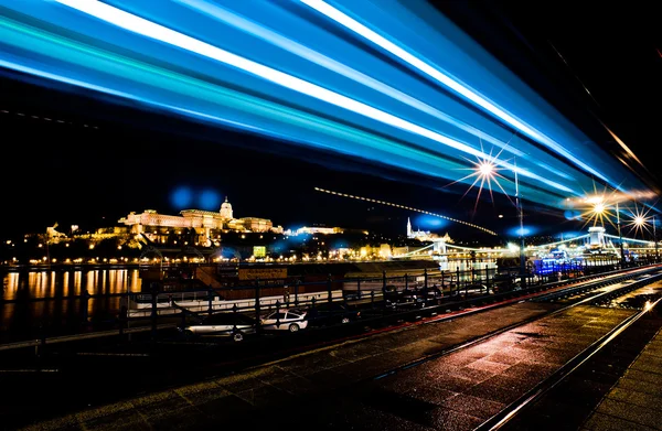 Budapest Ungern natt — Stockfoto