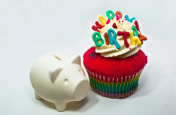 BIRTHDAY CUPCAKE — Stock Photo, Image