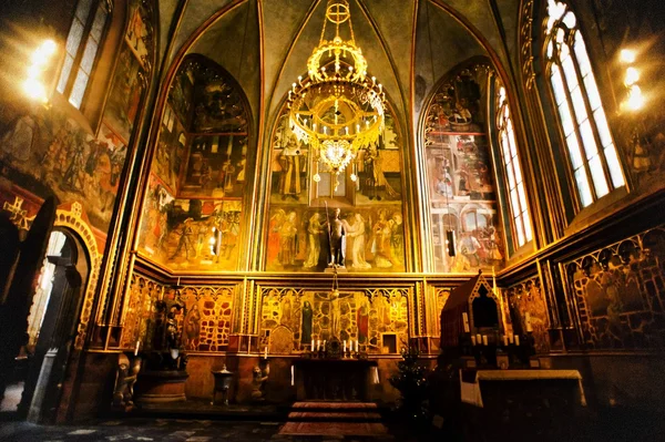 Interieur van de Sint-Vituskathedraal in Praag — Stockfoto