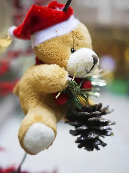 Christmas teddy bear — Stock Photo, Image