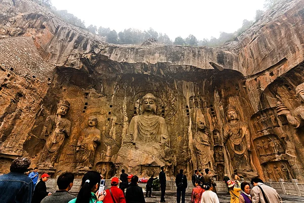 Estátua de pedra de buddha — Fotografia de Stock