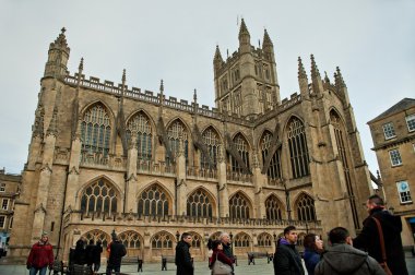 Bath abbey mimari içeriz İngiltere'de
