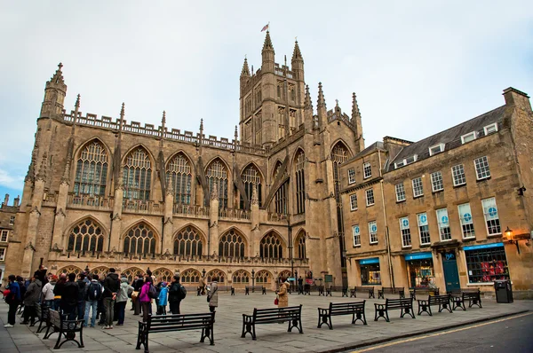 Bath abbey het platform somerest Engeland — Stockfoto