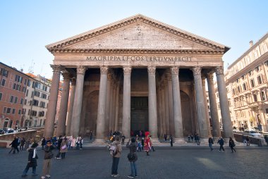 pantheon sabah bir bakış. Roma. İtalya. 