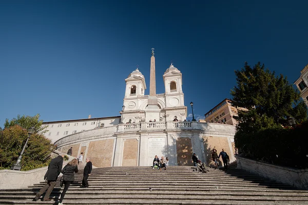 Spaanse trappen in Rome, Italië — Stockfoto