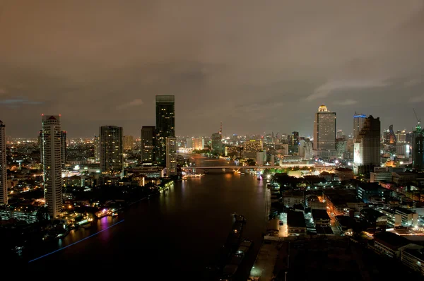Bangkok miasto w nocy — Zdjęcie stockowe