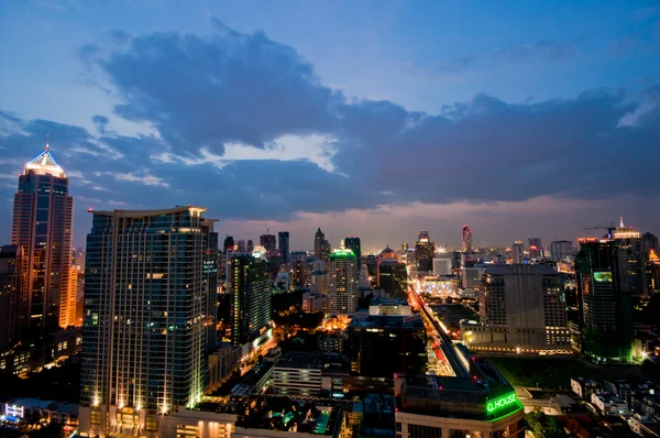 Bangkok miasto w nocy — Zdjęcie stockowe